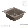 Мойка кухонная АКВАТОН Парма, серый шелк
