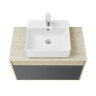 Тумба под раковину АКВАТОН Лофт Урбан 80 серый графит, дуб орегон